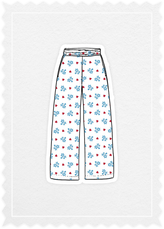 Flower Print 'Loose Pants'